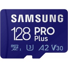Samsung PRO Plus 128GB MicroSD U3 Class 10+SD adapter